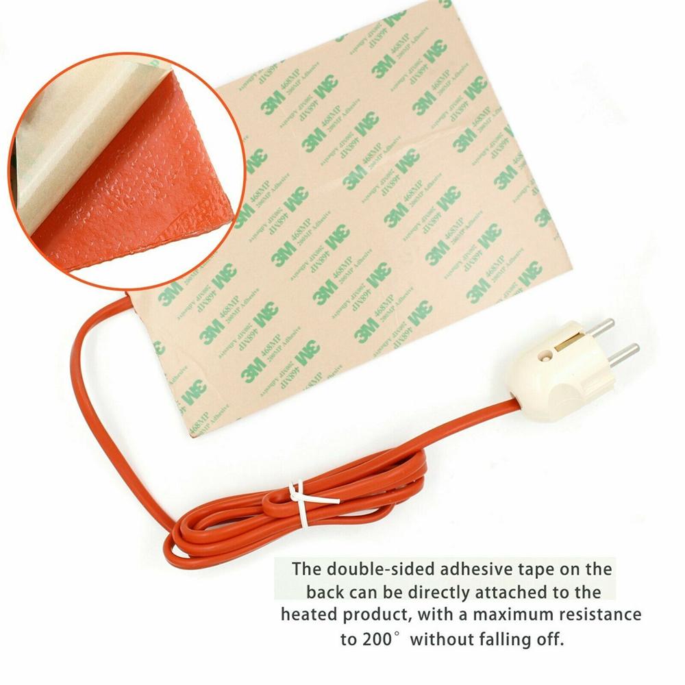 Engine Oil Heater Silicone Heating Blocking Pad Water Oil Warmer Waste Oil Pan Heater Pad For Car 9*13cm