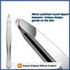 Round-Tip Hair Removal Tweezers Stainless Steel Eyebrow Tweezers Beard Tweezers Hair Plucking Tweezers Eyelash Extension Tools