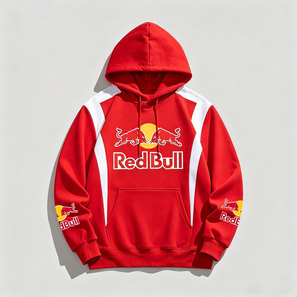 Abbigliamento da Uomo per Primavera e Autunno Red Bull F1 Racing e Motociclismo, Stile di Nicchia Red Bull, Nuovo Stile Stampato a Maniche Lunghe