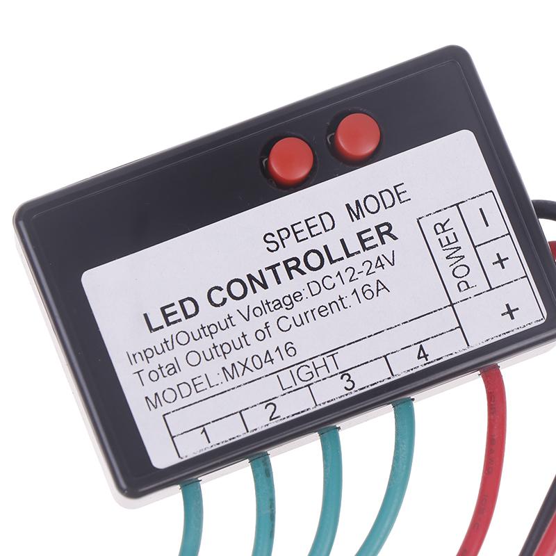 12V-24V 4Ch 9Ch Single Color Led Strip Light Controller Jump Water Burst Flash Horse Sign Luminous Word Exposed Light Box Switch