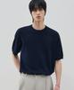 DRAW FIT Cooling Modal Half Round Knit [Navy]