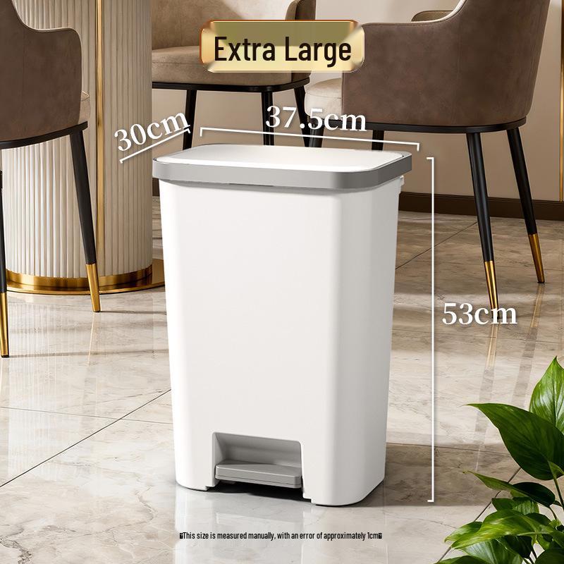 30L Pedal Trash Can with Lid for Home Use