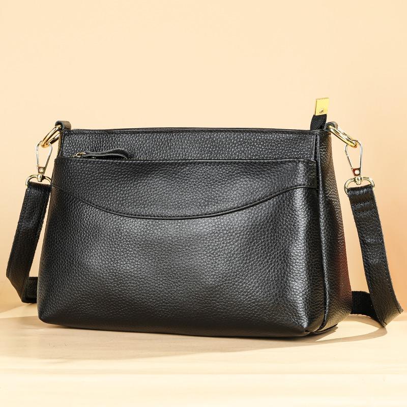 

Женская сумка на одно плечо из натуральной кожи, летняя, простая, маленькая, квадратная сумка из натуральной кожи, сумка через плечо чёрный