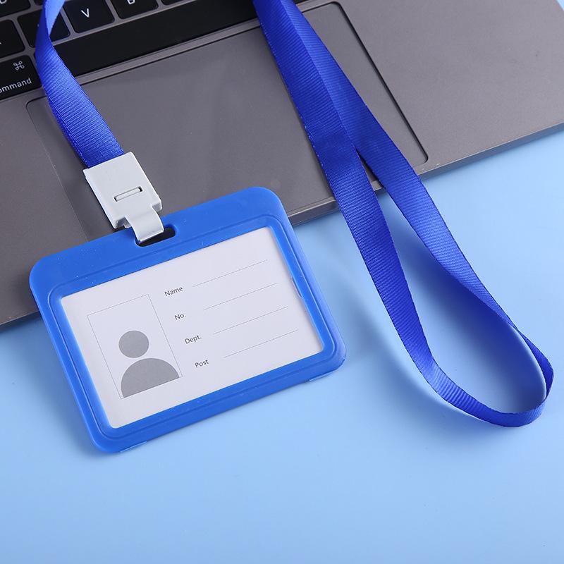 1 STÜCK Einfache Geschäfts-Arbeitskarten-ID-Büro-Schule-Ausweishalter Badge Tag Neck Strap Lanyard