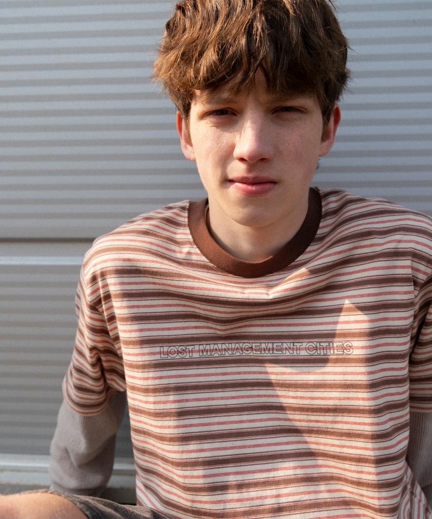 LMC Multi Stripe Tee Brown