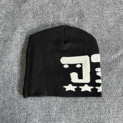 Y2K Autumn and Winter Knitted Letter Warm Hat for Men and Women