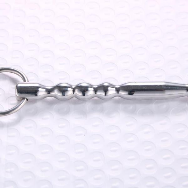 Hollow Beads Jewelry with Ring Stainless Steel Male Tube Plug