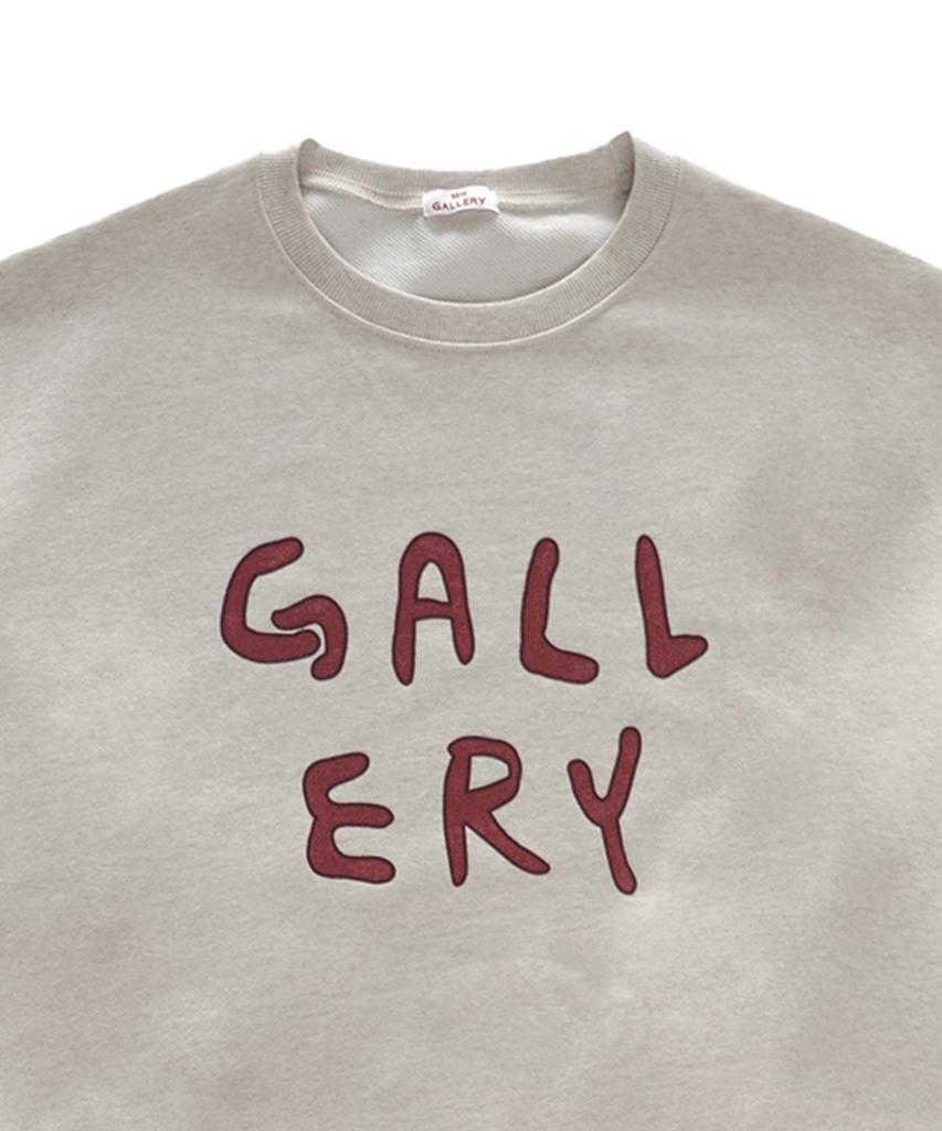 1011 GALLERY Gallery Logo Sweatshirts - Oatmeal