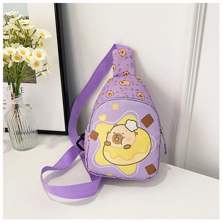 New Children's Cartoon Cute Baby Breast Bag Trendy Fashion Versatile High Value Messenger Bag Travel Light Bag