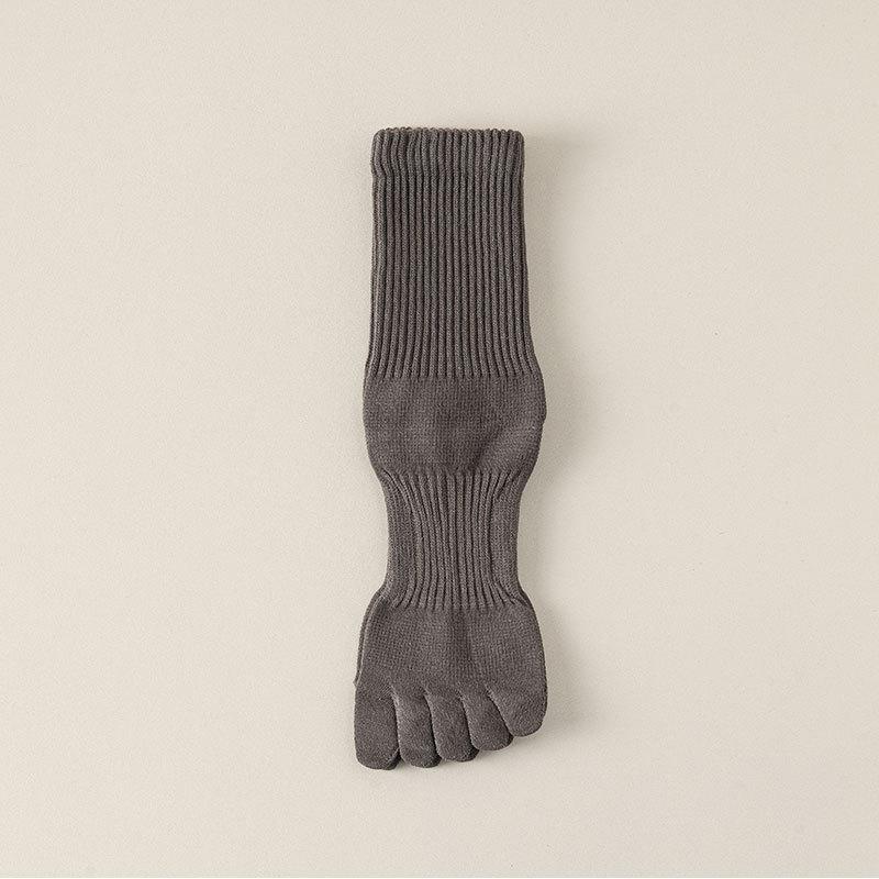 

Мужские весенне-осенние однотонные носки-трубки с пятью пальцами, 10A, антибактериальные, дезодорирующие, влагоотводящие, бесшовные 1 pair глубокая кофе