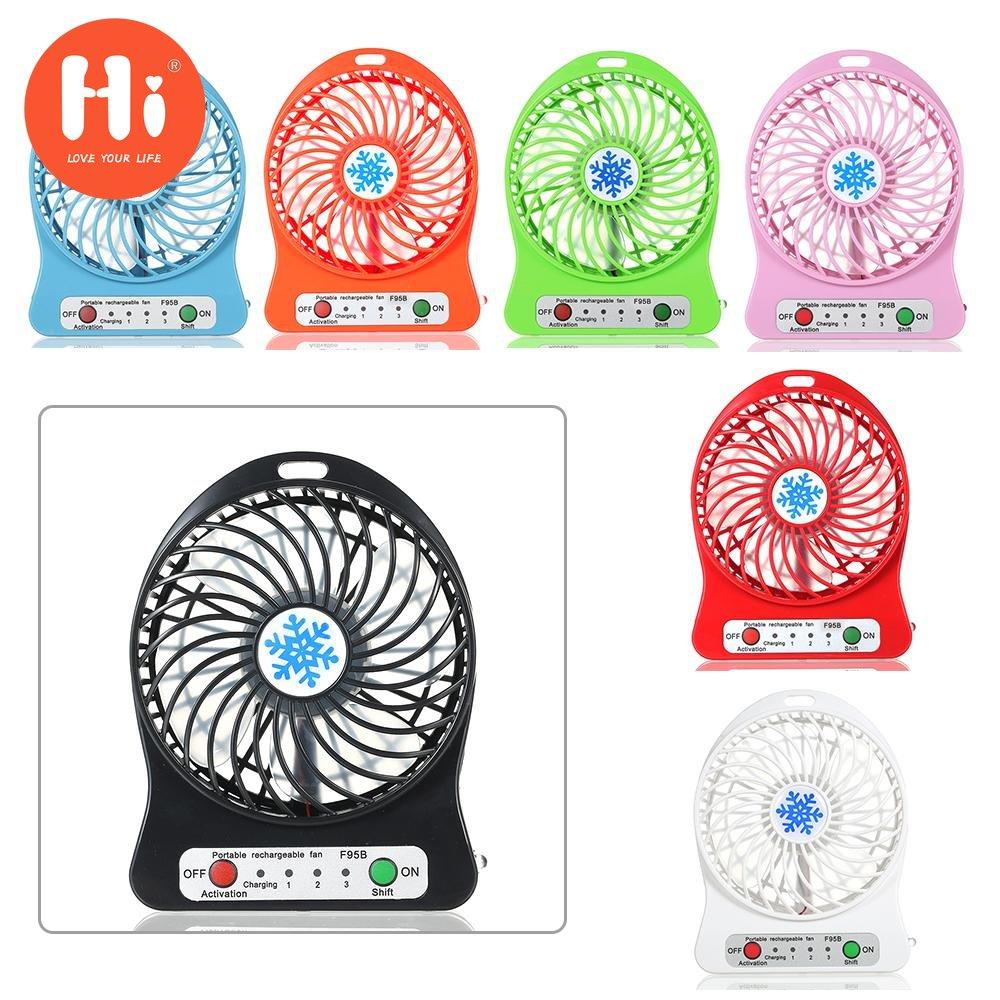 

Портативный перезаряжаемый вентилятор со светодиодной подсветкой, мини-настольный воздухоохладитель с зарядкой через USB, 3 режима регулирования скорости