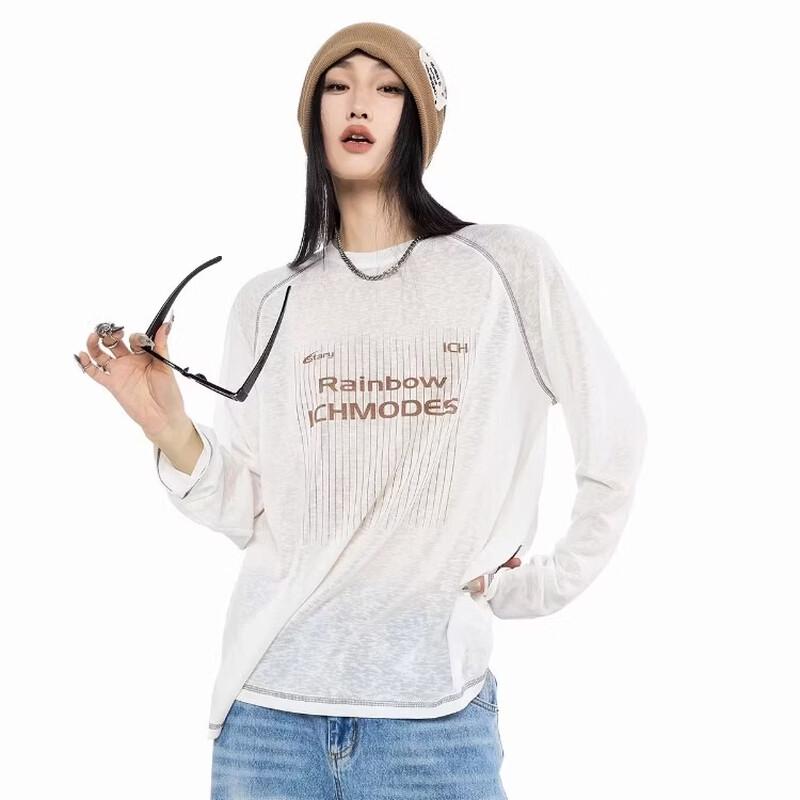 ICH MODE Women s Lyocell Cooling Sun Protection Long Sleeve T-Shirt S