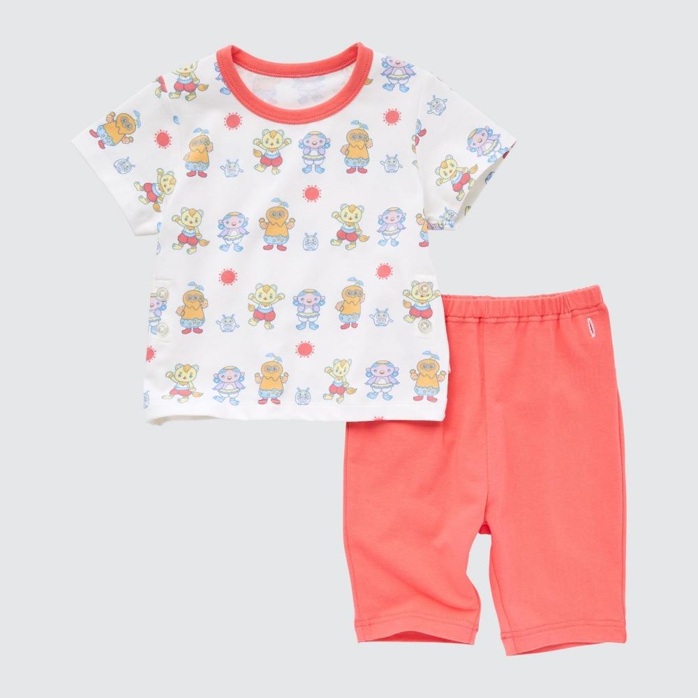 

UNIQLO JAPAN E Tele Kids Character Collection Сухая пижама с коротким рукавом