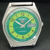 SEIKO 5 AUTOMATIC JAPAN 6309A MENS VINTAGE GREEN COLOR DIAL WATCH a702710-1 R210-a702710
