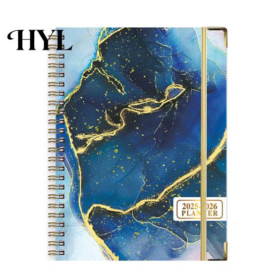 Small And Portable Planner 2025-2026 Jul 2025 - Jun 2026 12 Month Daily Weekly Monthly Exquisite Workmanship Calendar Floral Print Spiral Binding