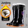 Men's Durable PVC Anti-Slip High-Top Rain Boots for Mining and Labor Protection