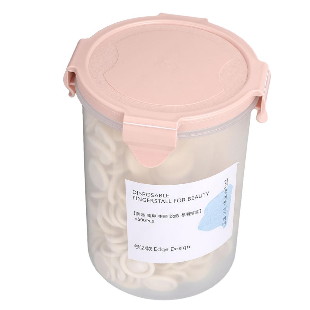 500 Pcs Latex Finger Cots Non Slip Thickened Disposable Fingertip Protective Cots Prevent Scratches for Nail Salon