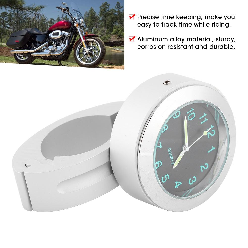 2225mm Motorcycle Handlebar Mount Clock Universal Waterproof Watch Built In