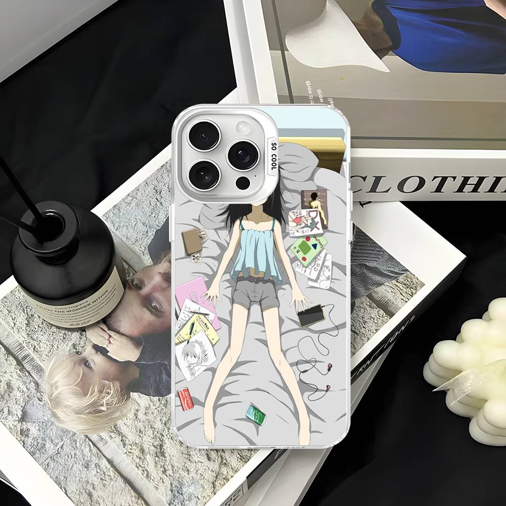 Watamote K-Kuroki T-Tomoko Phone Case For IPhone 17 16 15 14 13 12 11 Pro Max Color Black Matte Cover
