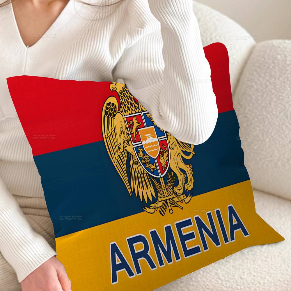 Armenia Armenians Flag Cushion Cover Car Throw Pillow Case For Sofa Car Christmas Gift xcm xcm