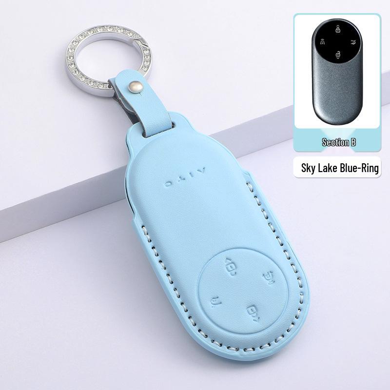 AITO M5/M7/M9 Leather Car Key Case Shell with Buckle
