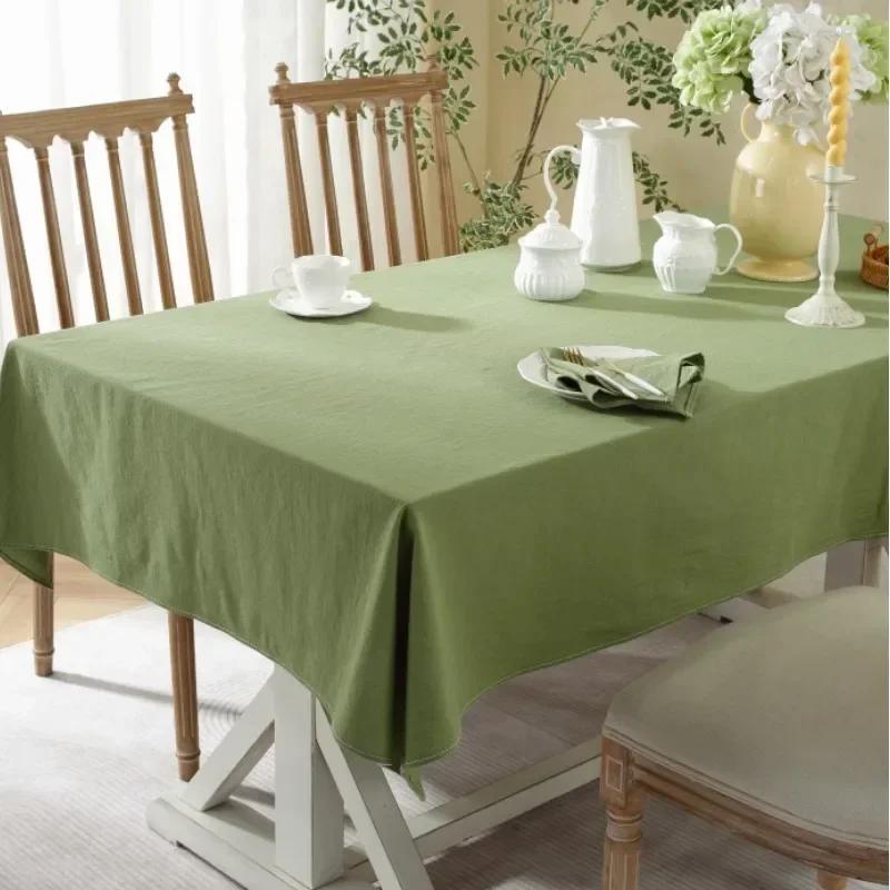 Tablecloth Cotton Washable Table Cover pure color Tablecloths for Rectangle Table Baby Shower Kitchen Party Wedding Christmas