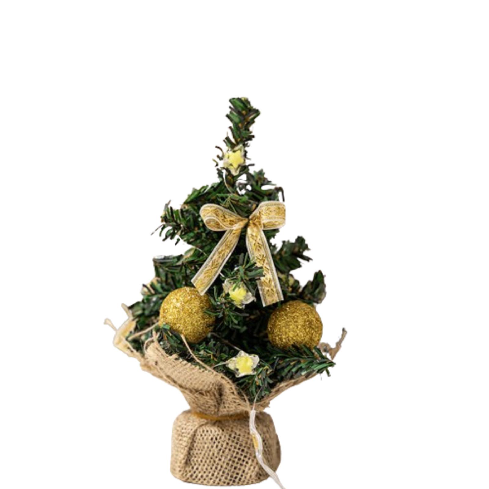 

Рождественские украшения Рождественская елка с подсветкой Рождественские шары Украшения Маленькая елка Красочные огни Рождественская елка One Size золотой