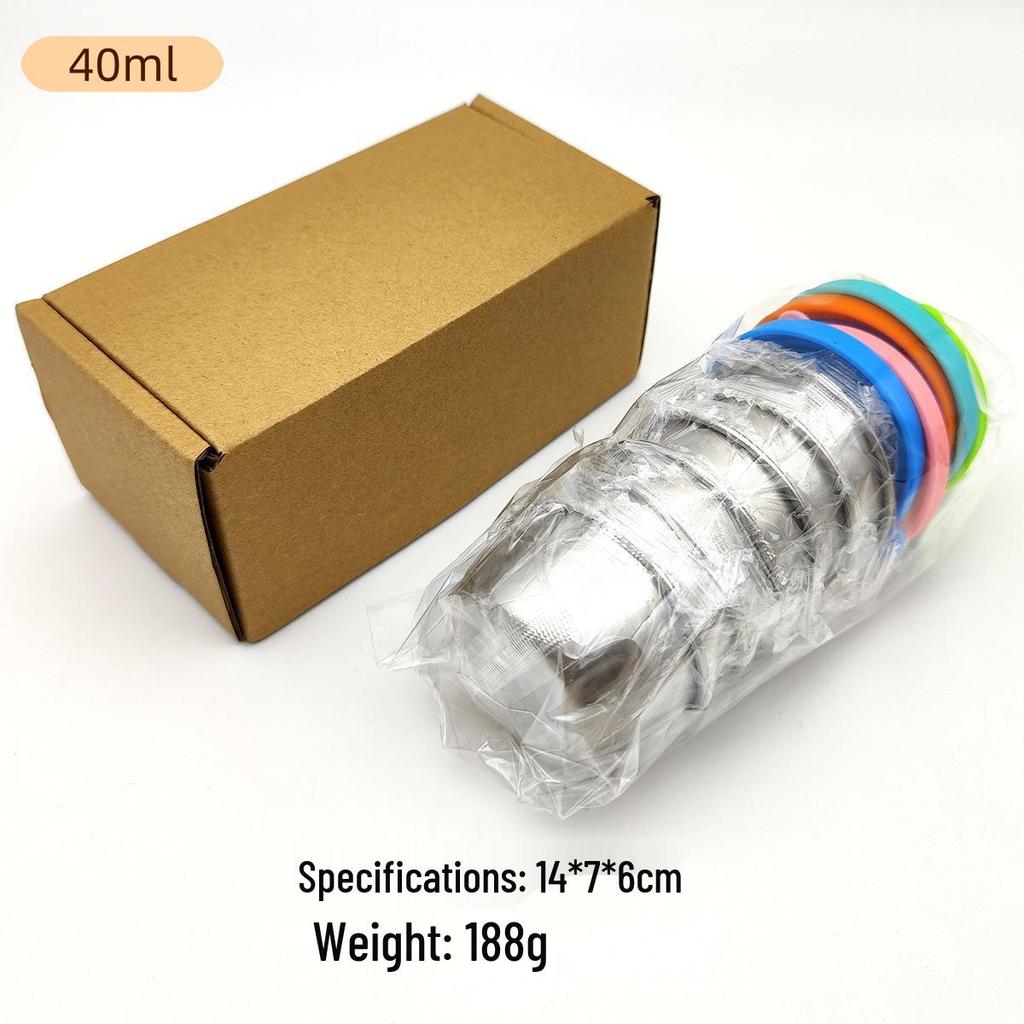 304 Stainless Steel Sauce Container with Silicone Lid, Sealed, for Outdoor Use and Seasoning.