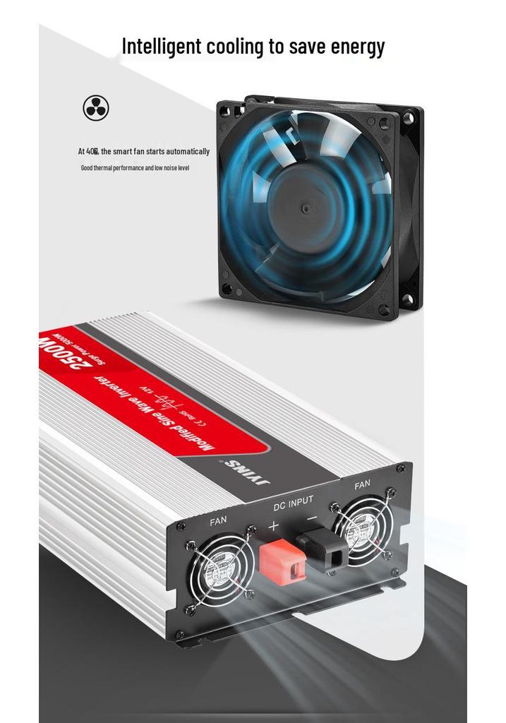 2500W Home Inverter 12V/24V To 220V for Car/Solar Outdoor Power Supply