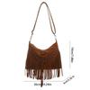 Korean Suede Crossbody Bag Bohemian Style Ethnic Style Handbag Sweet Tassel Shoulder Bag  Girls