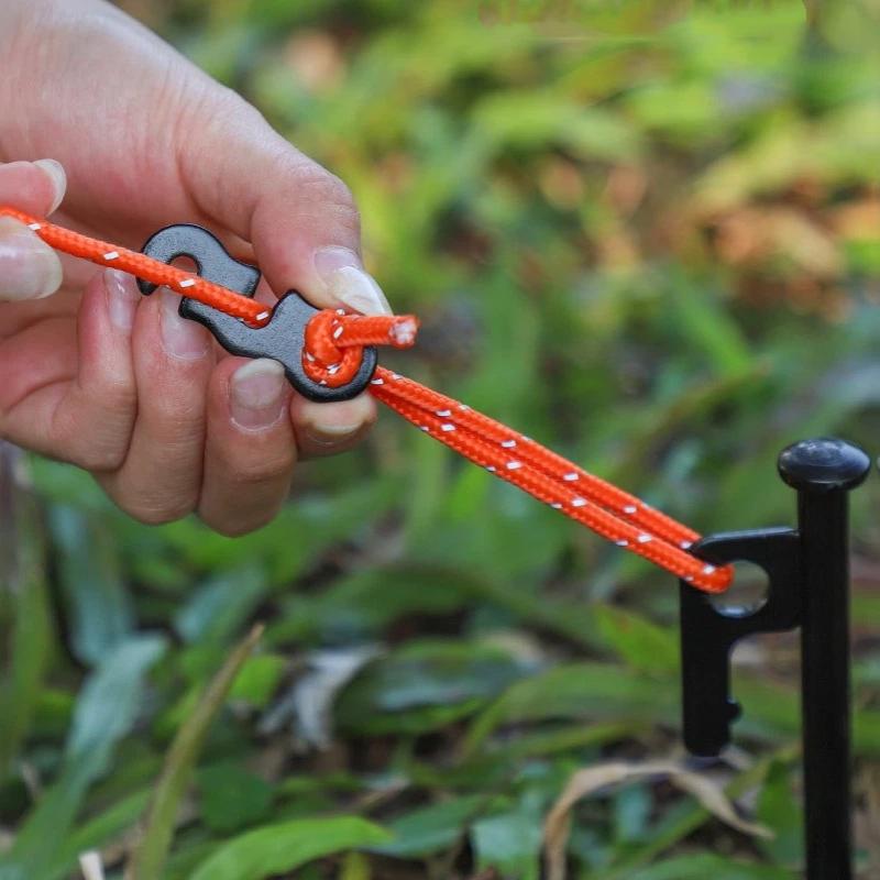 10Pcs Adjustable Tent Rope Buckle Aluminum Wind Cord Buckle Sturdy Rope Buckle For Outdoor Camping Tents Accessories