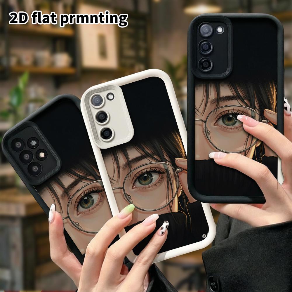 Telefon kılıfı: 2D düz, Samsung Galaxy A34 A35 M05 M06 S20 S22 S21 FE Plus 5G için uygun, çizgi film tarzı kız, Noel ve Ha için mükemmel tatil hediyesi