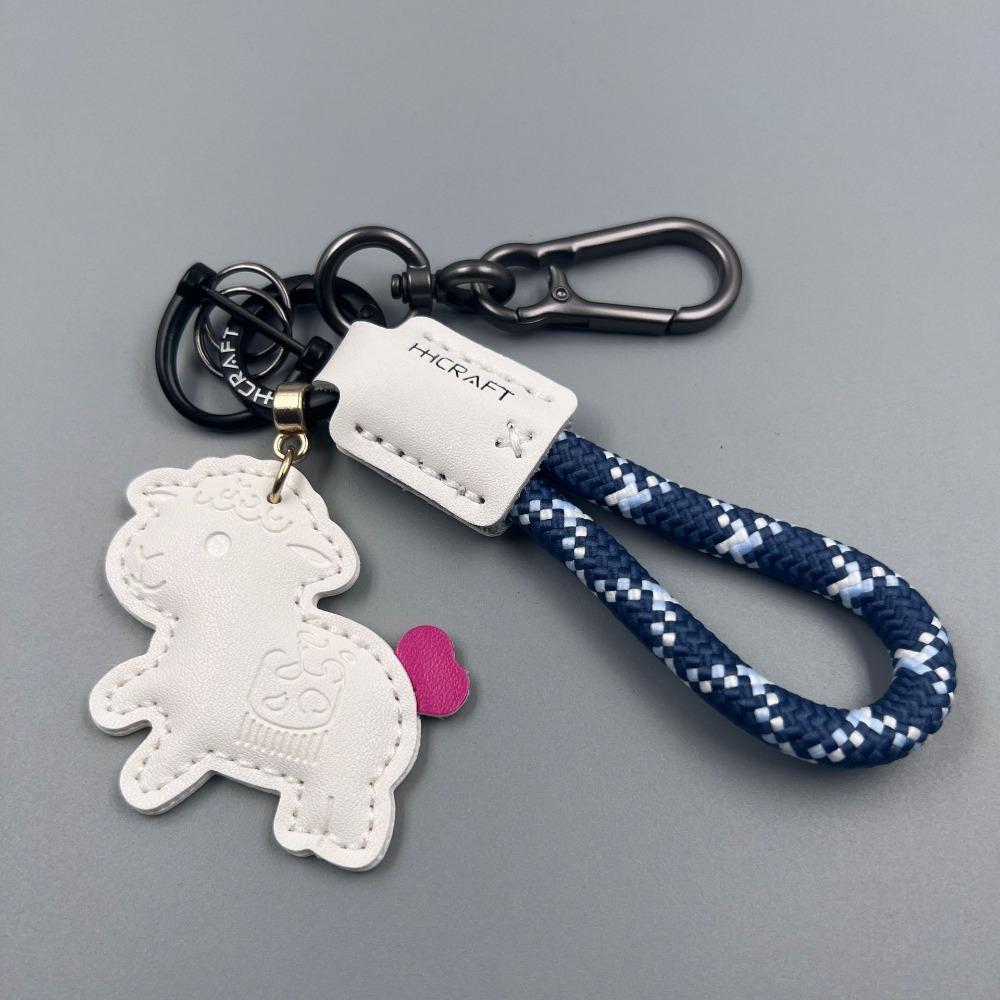 Wrist Strap Goat Pendant Nylon Braided Rope Lamb Bag Charm Goat Car Keychain Backpack Decor