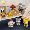 HUIQIBAO Cute Pet Dog Cat Micro Model Building Block Kids Mini City Cartoon Animal Diamond Bricks Educational Toys Children Gift