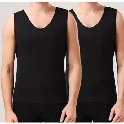 Autumn and Winter Fleece-lined Thickened Double-sided Velvet Men's Thermal Vest Base Shirt
