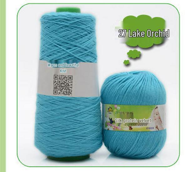 Filato di Cotone al Latte con Proteine della Seta per Maglieria e Uncinetto per Sciarpa per Neonato