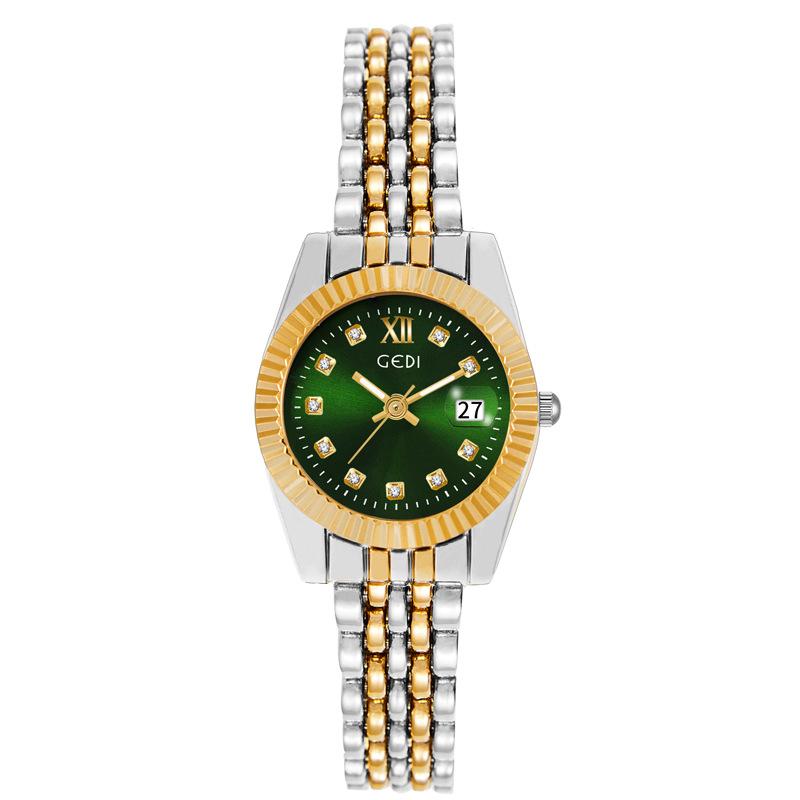Premium Log Type Women'S Watch Light Luxury Niche Calendar Steel Belt Waterproof Watch Women'S Business Quartz Watch