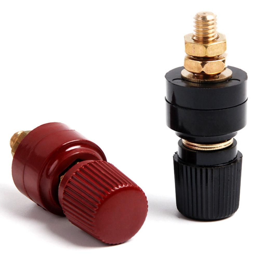1Pcs 200A Binding Post M8 Thread 555 Type Brass Binding Post For Welding Machines Red Black Posts Terminal Blocks Power Supply