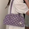 Korean-style Polka Dot Women Handbag Retro Large Capacity Shoulder Bag Underarm Bag High-quality Minimalist Bowling Bag Tote Bag