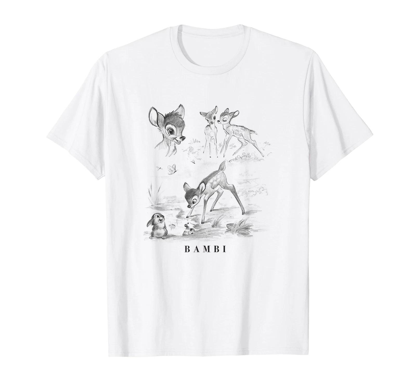 Disney Bambi And Friends Faline Thumper Distressed Sketch T-Shirt_ 2XL