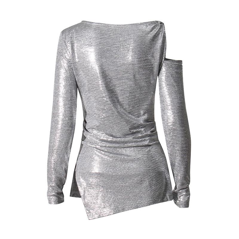 Sassy & Spicy 2025 Summer Shiny Off-Shoulder Slimming Top for Women