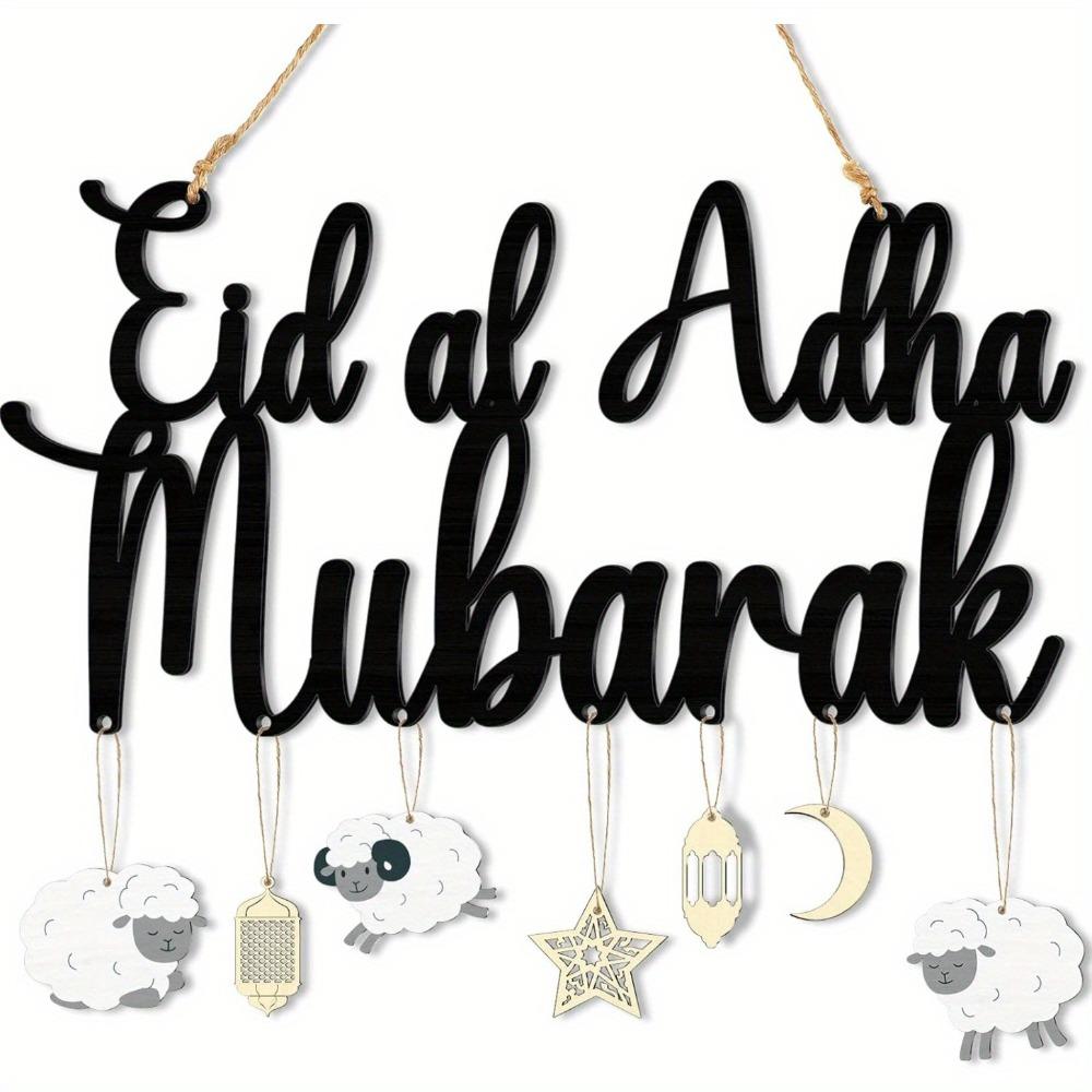 

Metal Pendant Ornament Hanging Sign Home Decor Wall Sculpture Ramadan Eid Mubarak Decoration