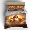 Christian Savior Bedding Set with Verse Bedding set (1 duvet cover, 2 pillowcases, duvet not included)