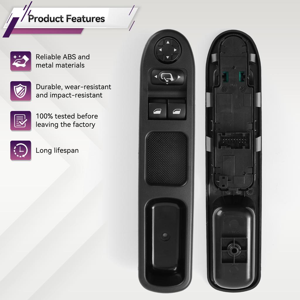 Electric Master Control Power Window Lifter Switch Regulator Button 6554.QA Fits For Peugeot 207 207CC 207SW 6554QA 9654859677