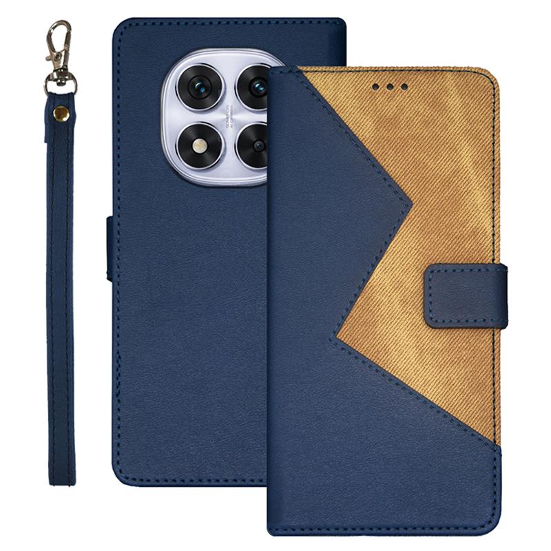 IDEWEI For Xiaomi Redmi Note 14 Pro 4G Case Card Slots Splicing Color Leather Phone Cover