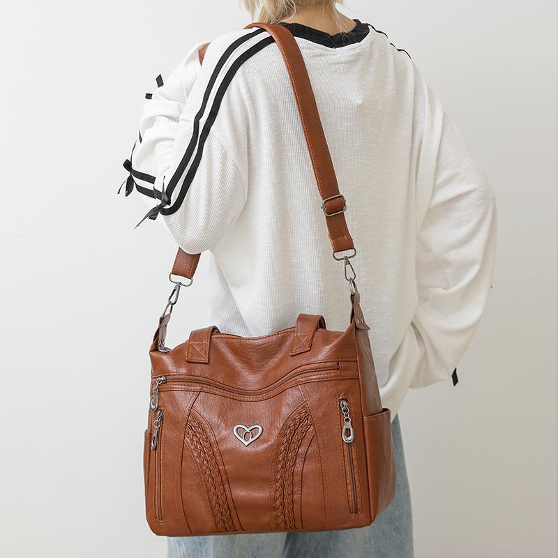 Women's Handbag Soft Leather Shoulder Bag Large Capacity Tote Bag