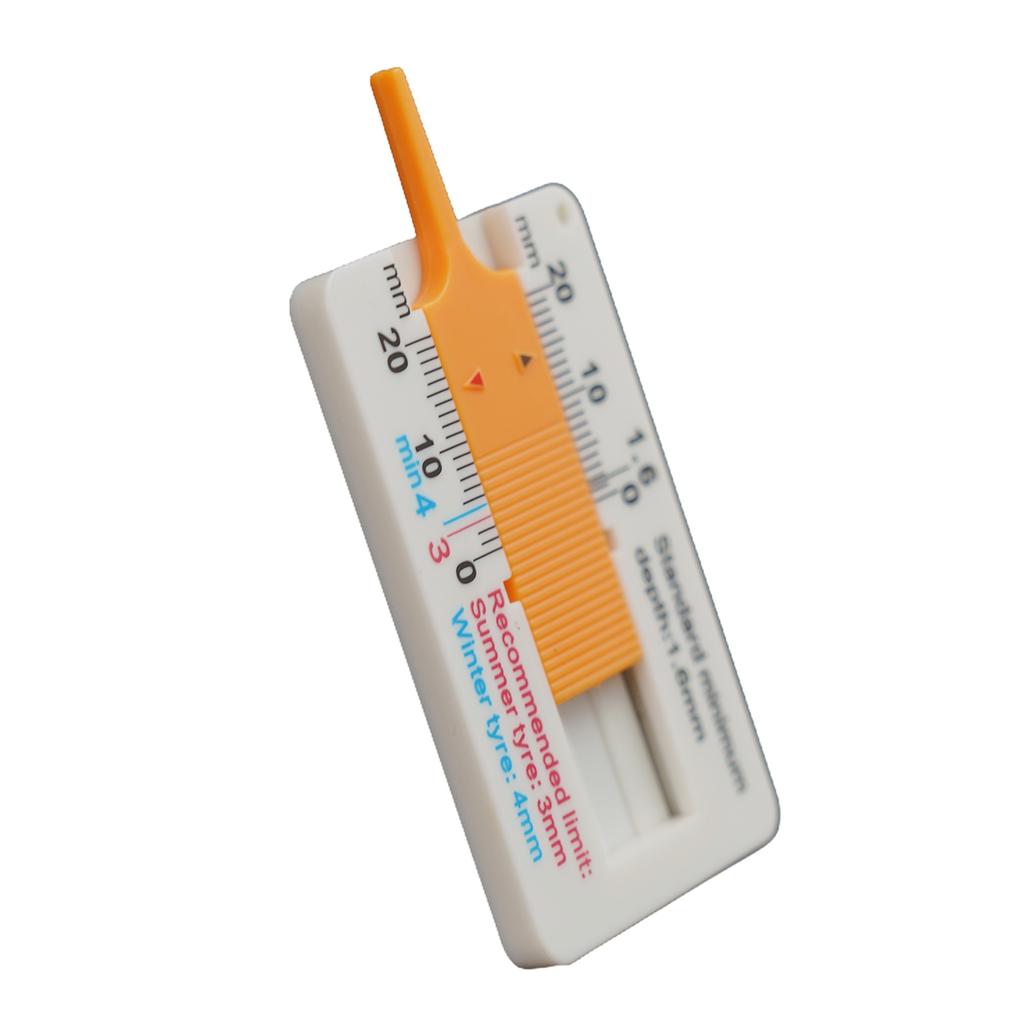 1pc Plastic Tire Tread Ruler 0-20MM Vernier Depth Caliper Tire Tread Depth Ruler Portable Tire Tread Depth Gauge Tyre Tread Tool
