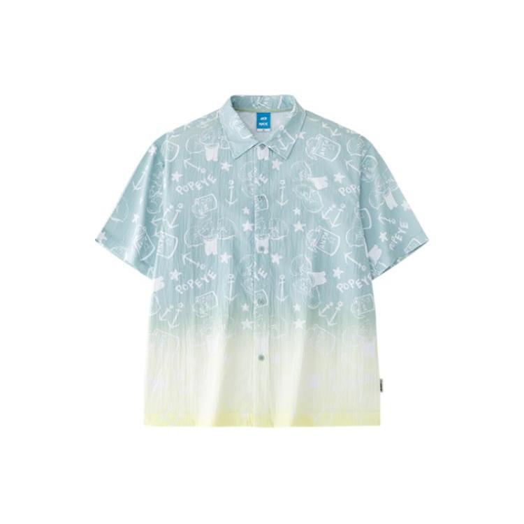 Anta x POPEYE Shirt Men s Crystal Blue 152428154-1 L