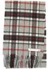 Lochcarron Cashmere Tartan Check Scarf Made in UK 100% (Grey Thompson) Scotland,