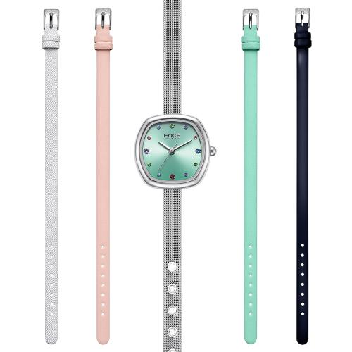 

[FOCE Lady] FOCE Lady Women s Mesh Band Leather Strap Wristwatch 5-Piece Set FM2016GN-SET FM2016GN-SET